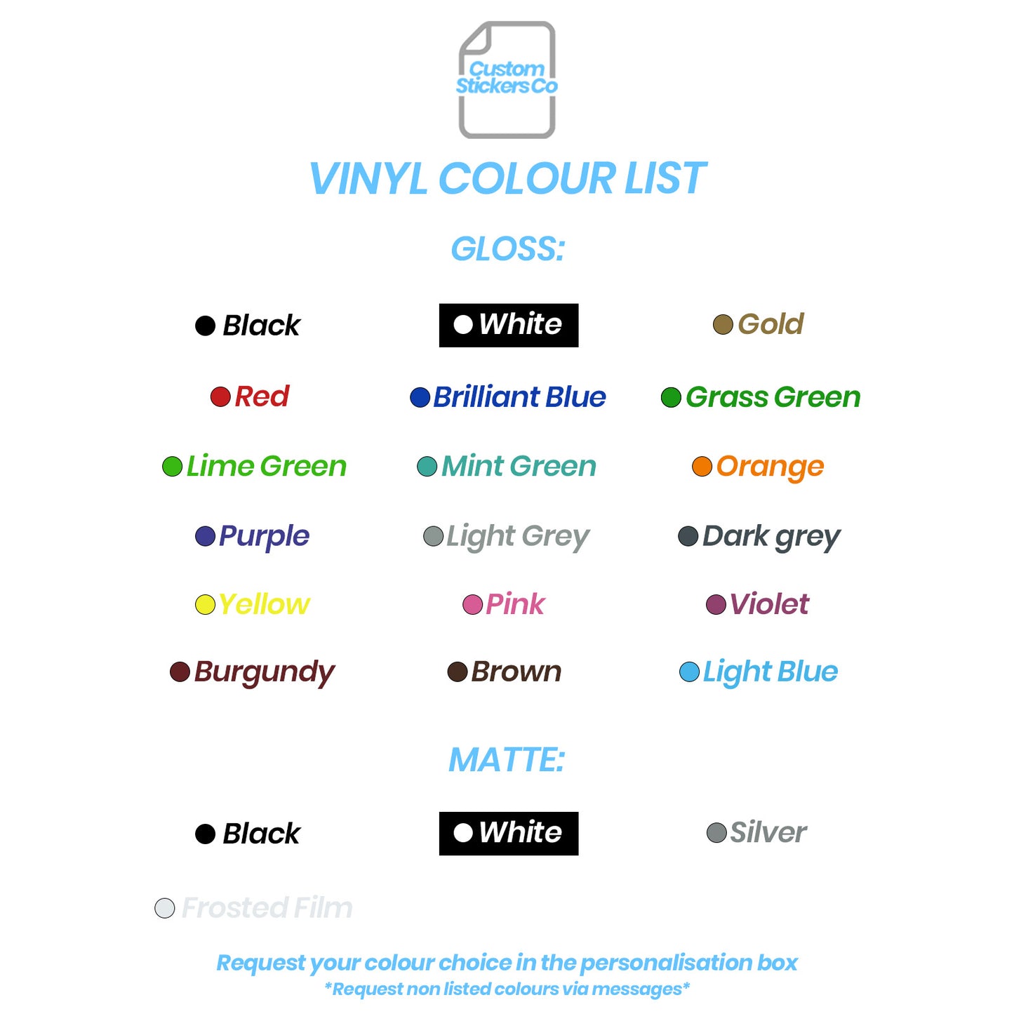 Large Custom Text Transfer Sticker - 500MM